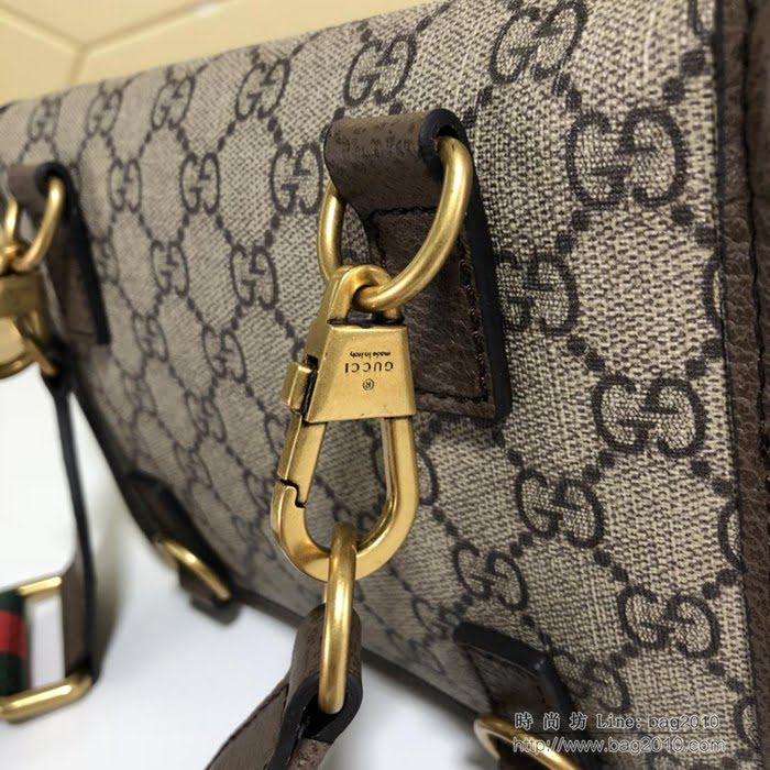 GUCCI古馳 新款 489617 Gucci女包 古馳單肩包 Gucci斜挎包 古馳虎頭標 肩帶可調 可做胸包腰包斜挎包 pvc/啡棕  ydgq3423